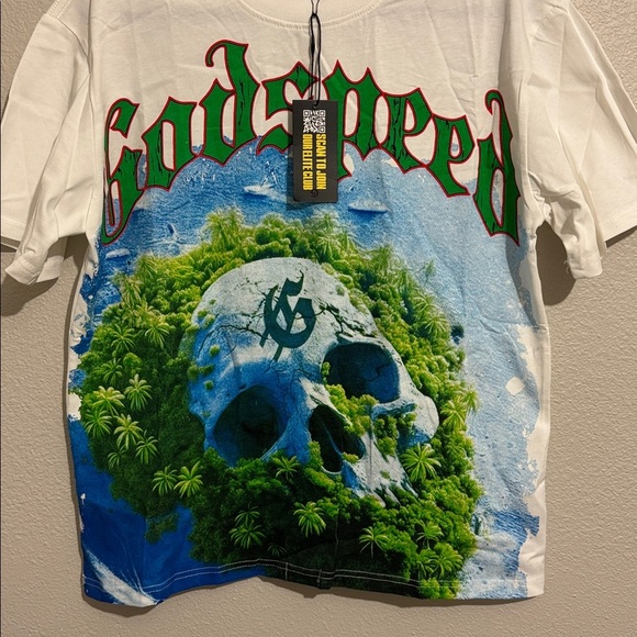 Godspeed Skull Private Island T-shirt - Picture 3 of 9